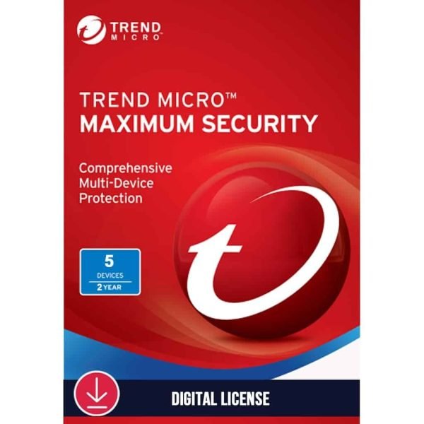 TREND MICRO Maximum Security 5 Devices | 2 Years - Digital Licence