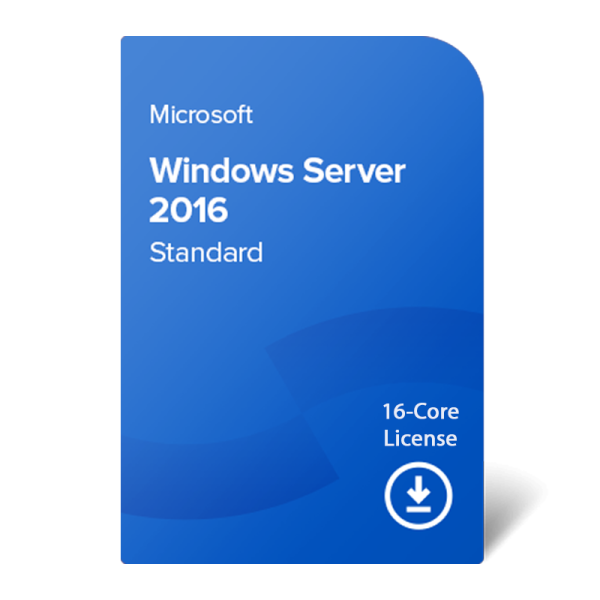 Microsoft Windows Server 2016 Standard 16 Core License Instant Download MFG Part 9EM 00052