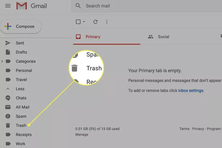 Emails from Gmail