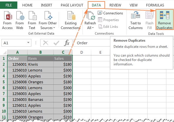 Eliminate Duplicates2