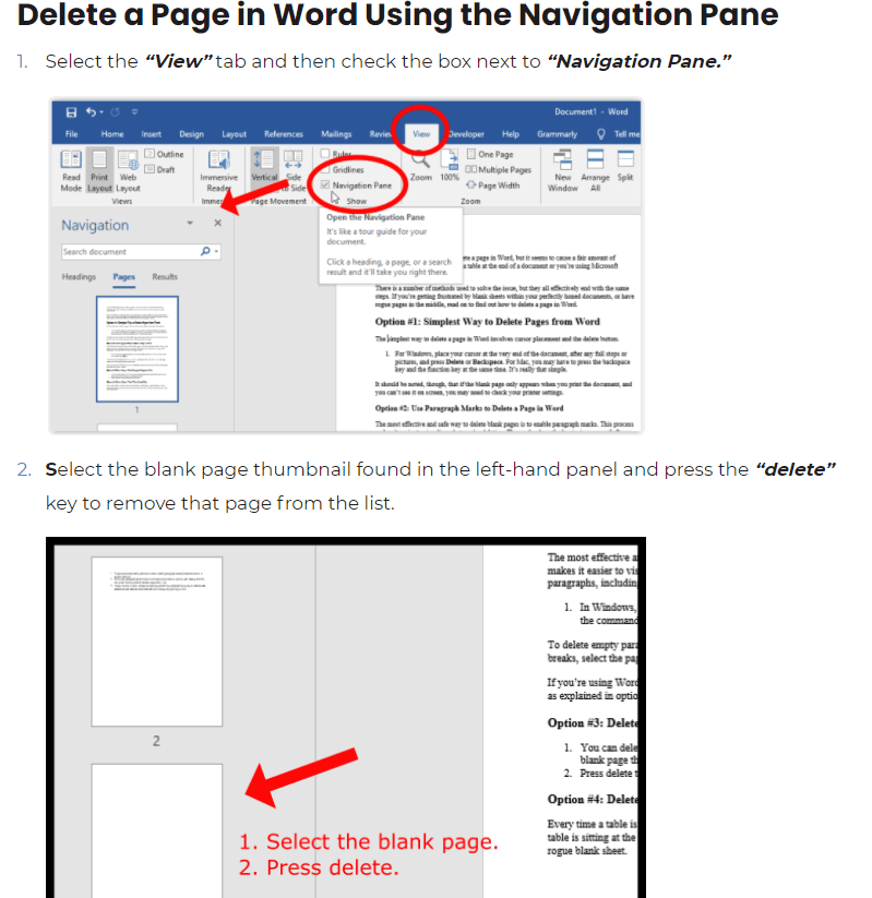 Remove a Page in Word35