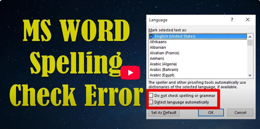 Resolve Spell Check7