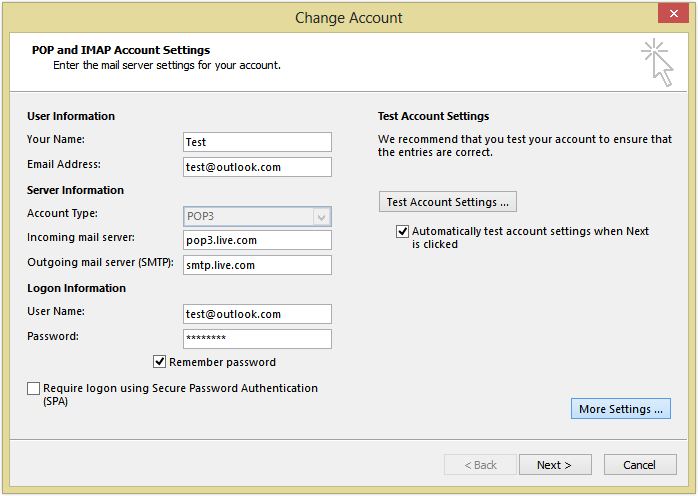 Configure an Email Account6