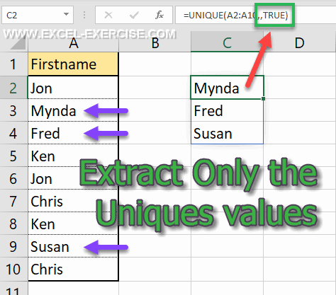 UNIQUE Function4