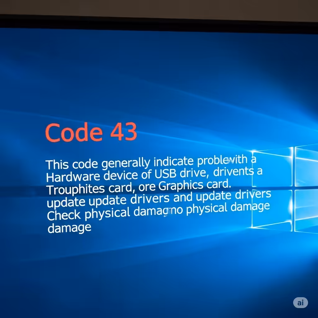 Fixing Error Code 43: Windows Has Disabled This Device