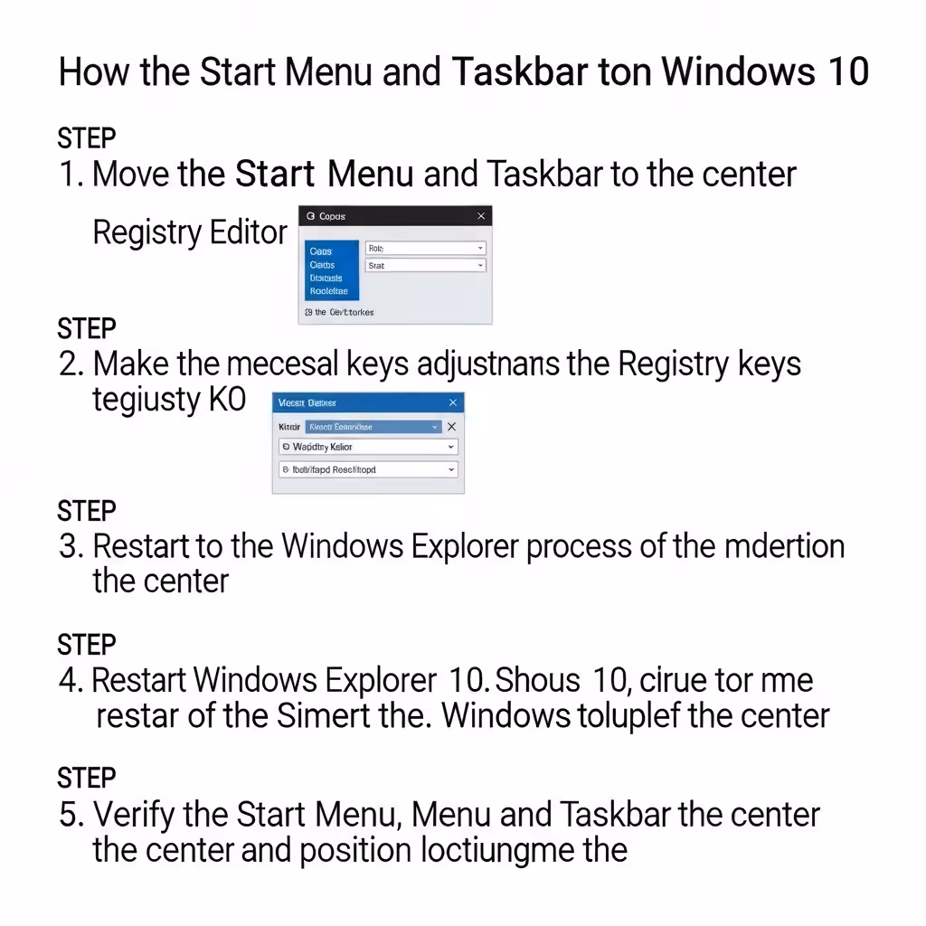Steps to Move the Start Menu and Taskbar to the Center on Windows 10