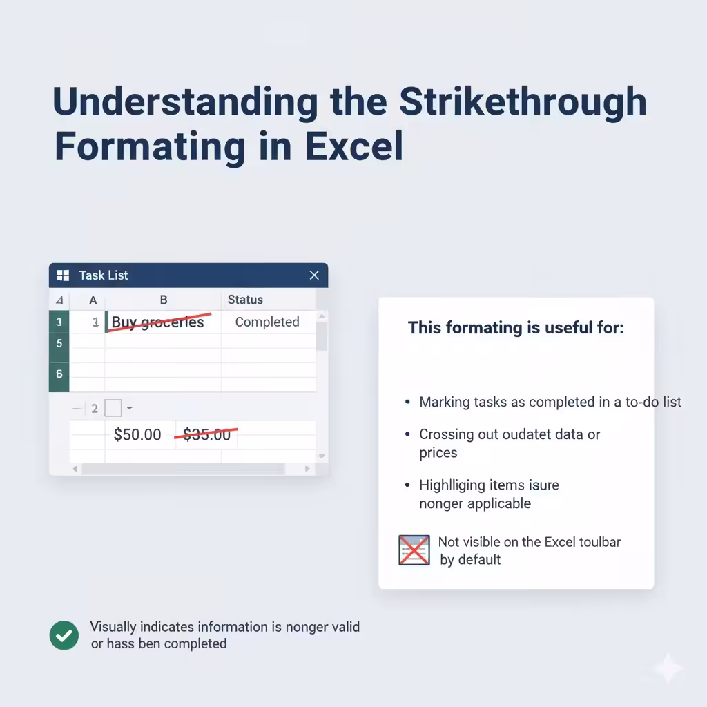Easy Steps to Add Strikethrough Text Effect in Excel – 2025