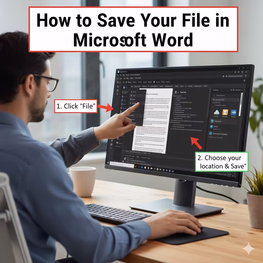 Steps to Save Your File in Microsoft Word – 2025