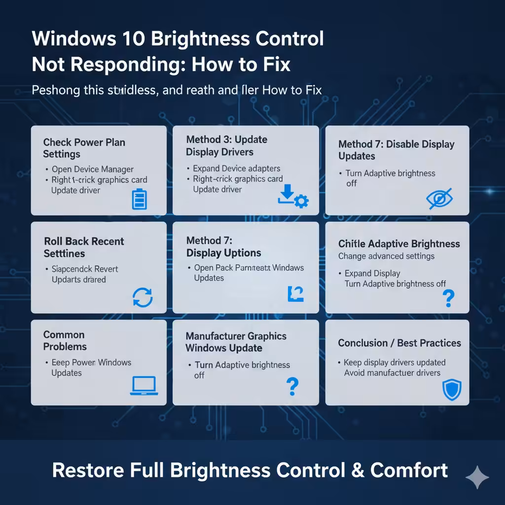 Windows 10 Brightness Control Not Responding: How to Fix