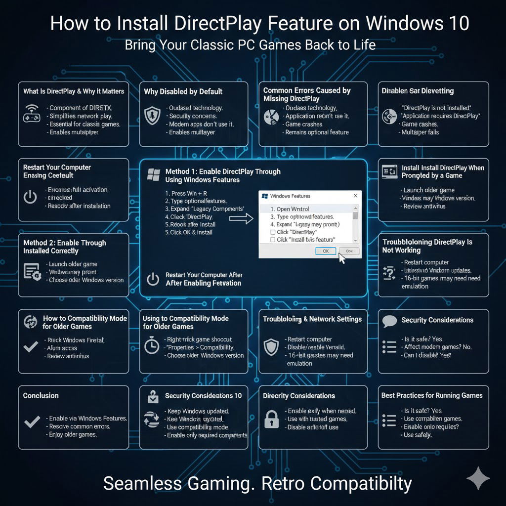 How to Install DirectPlay Feature on Windows 10