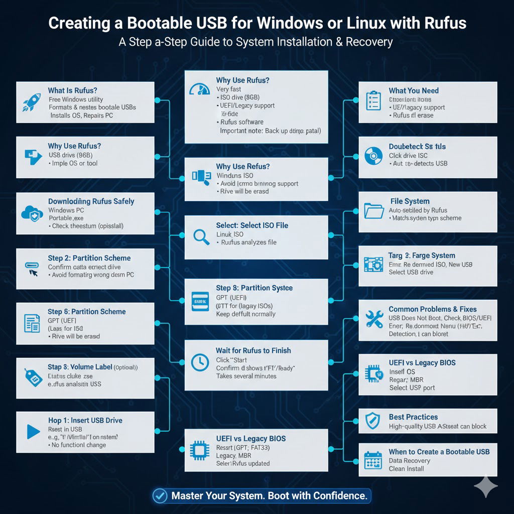 Creating a Bootable USB for Windows or Linux with Rufus – 2026