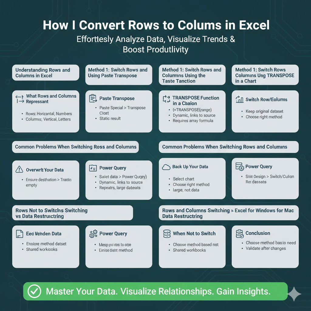 How to Convert Rows to Columns in Excel – 2026
