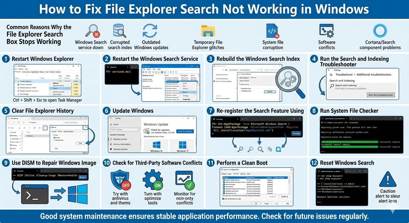 How to Fix File Explorer Search Not Working in Windows - 2026 4 Fix File Explorer Search
