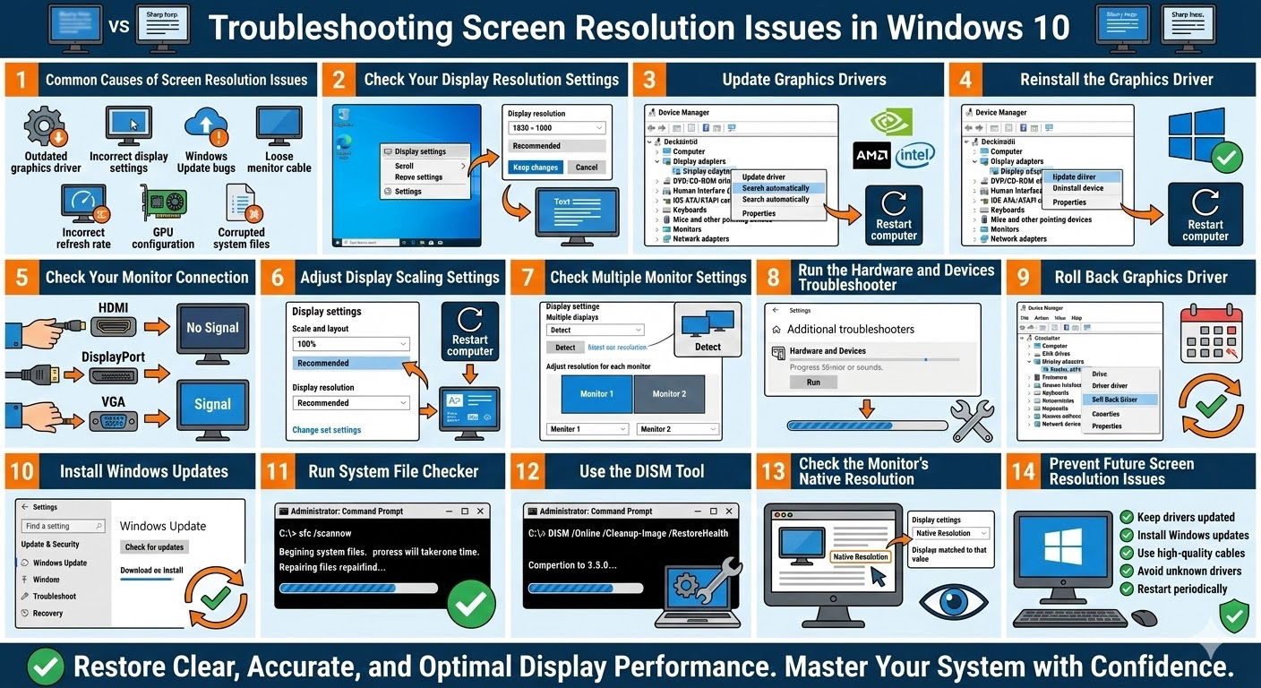 Troubleshooting Screen Resolution Issues in Windows 10 4 Screen Resolution Issues