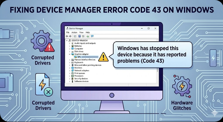 Fixing Device Manager Error Code 43 on Windows