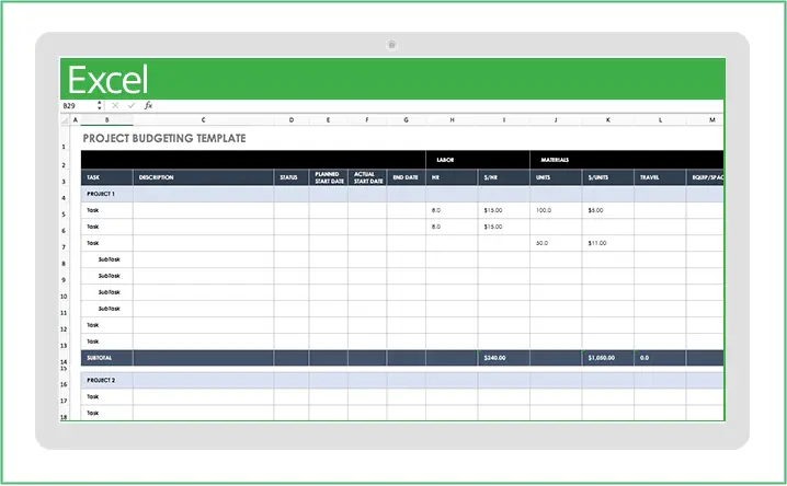 Excel Templates5
