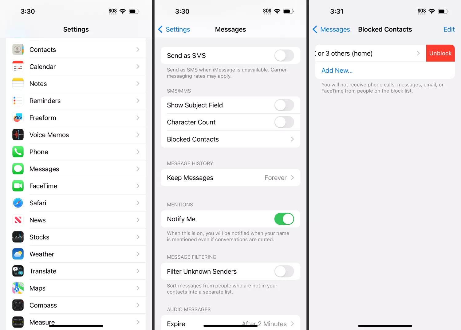 How to Recover Blocked Messages on iPhone - 2024 8 Blocked Messages2