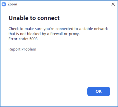 Zoom Error Code 5003: How to Fix the "Unable to Connect" Issue 10 Code 5003