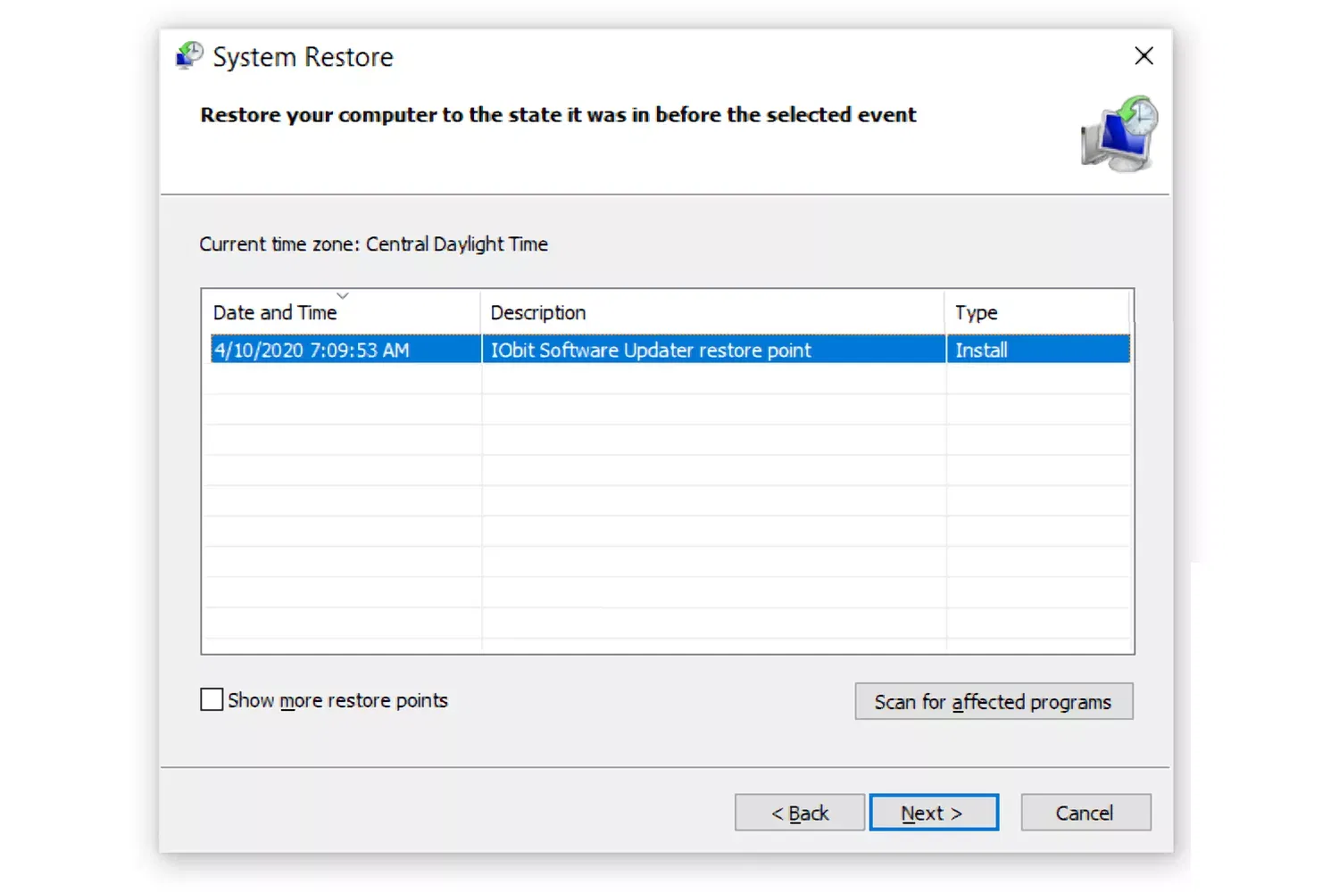 System Restore4