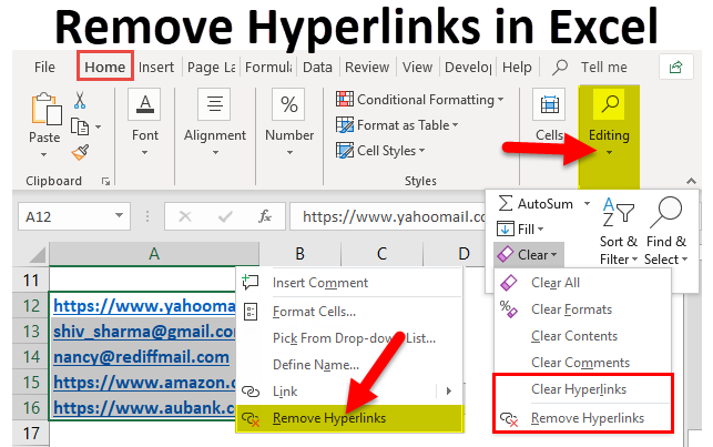 How to Bulk Remove Hyperlinks from Excel Worksheets - 2024 5 Remove Hyperlinks