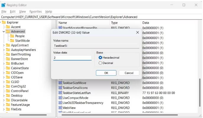 How to Adjust Taskbar Size in Windows 11 8 Taskbar Size40
