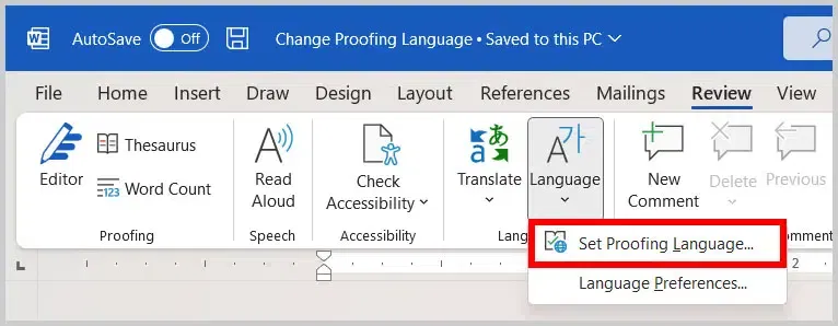 How to Resolve Spell Check Issues in Word - 2025 18 Resolve Spell Check3