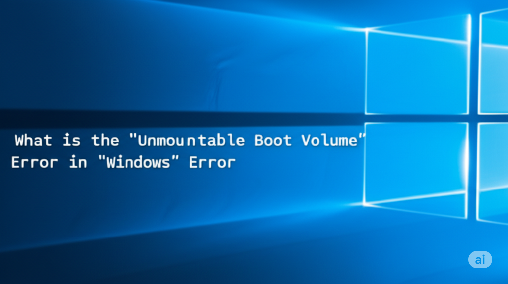 Unmountable Boot Volume