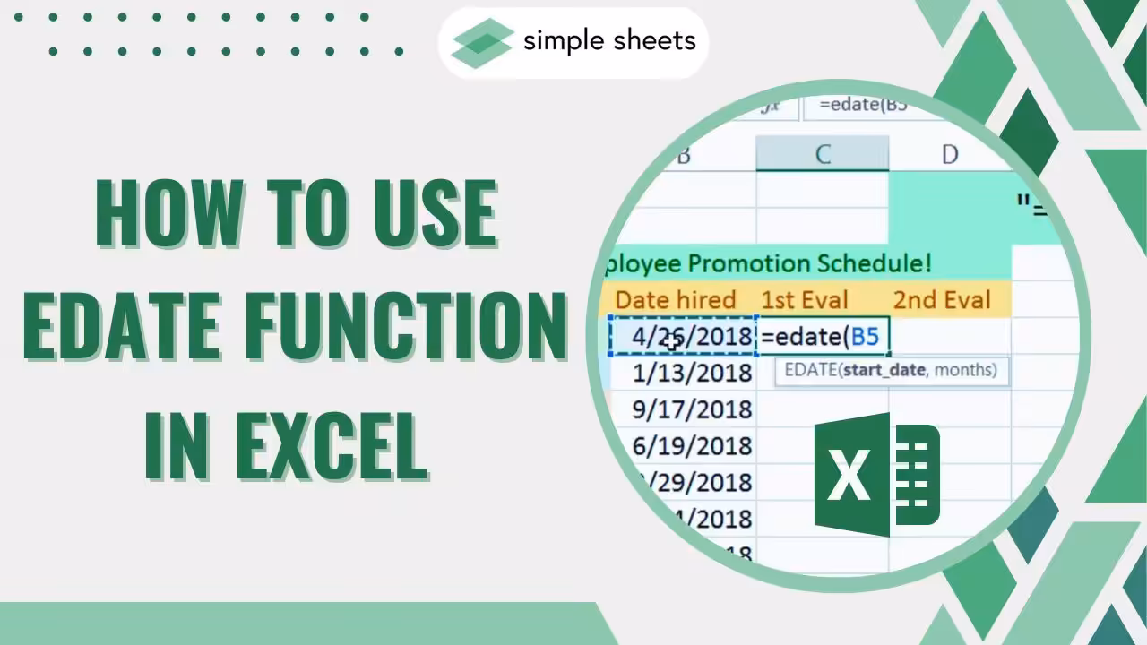 A Guide to the EDATE Function in Excel - 2025 5 EDATE Function