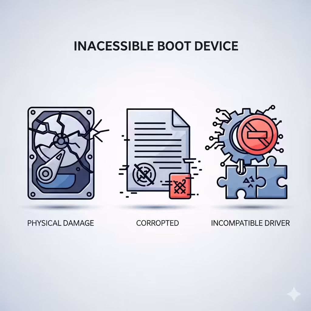 Inaccessible Boot Device Error2