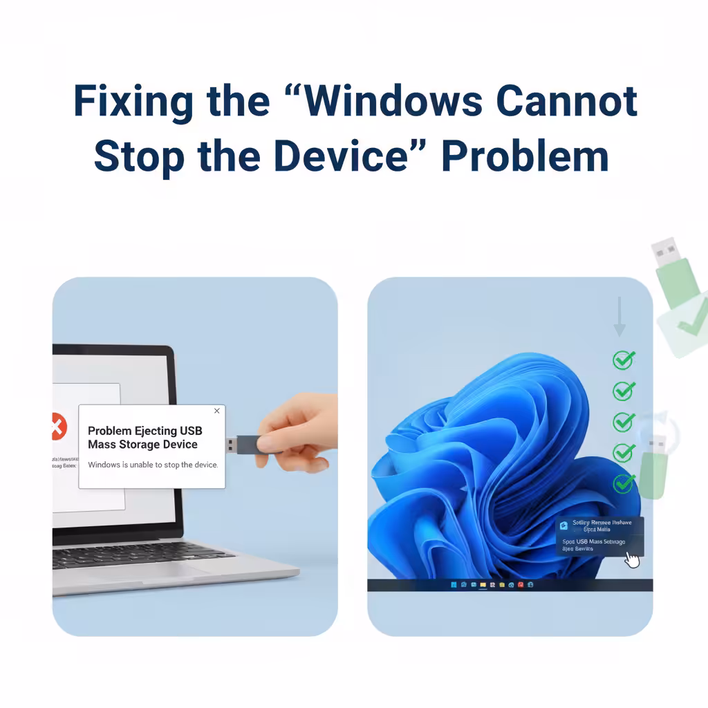 Windows Cannot Stop the Device