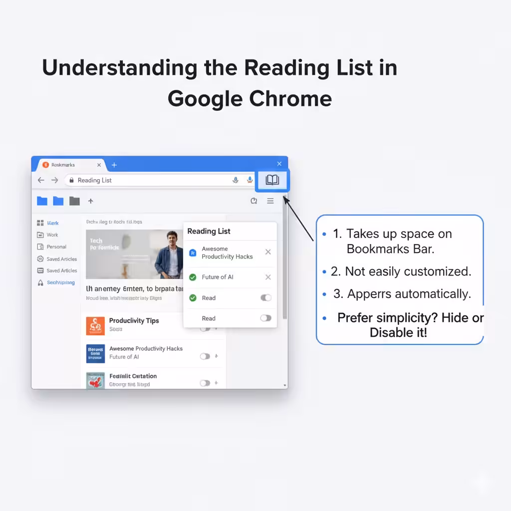 Ways to Remove or Hide the Reading List Feature in Chrome Browser - 2025 4 Reading List Feature
