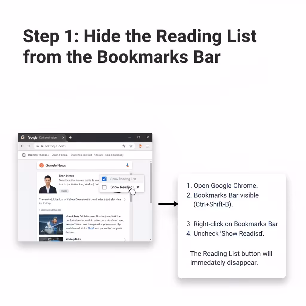 Ways to Remove or Hide the Reading List Feature in Chrome Browser - 2025 5 Reading List Feature2