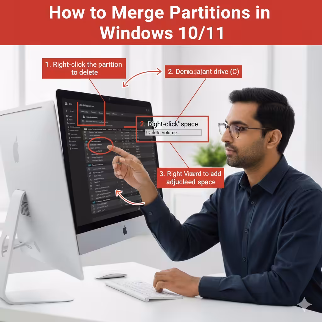 How to Join Hard Drive Partitions in Windows 10 & 11 4 Hard Drive Partitions