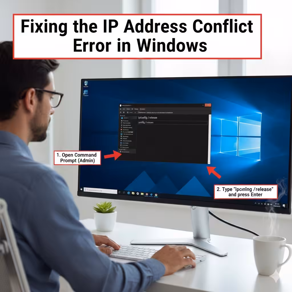 Fixing the IP Address Conflict Error in Windows - 2025 5 IP Address Conflict Error2