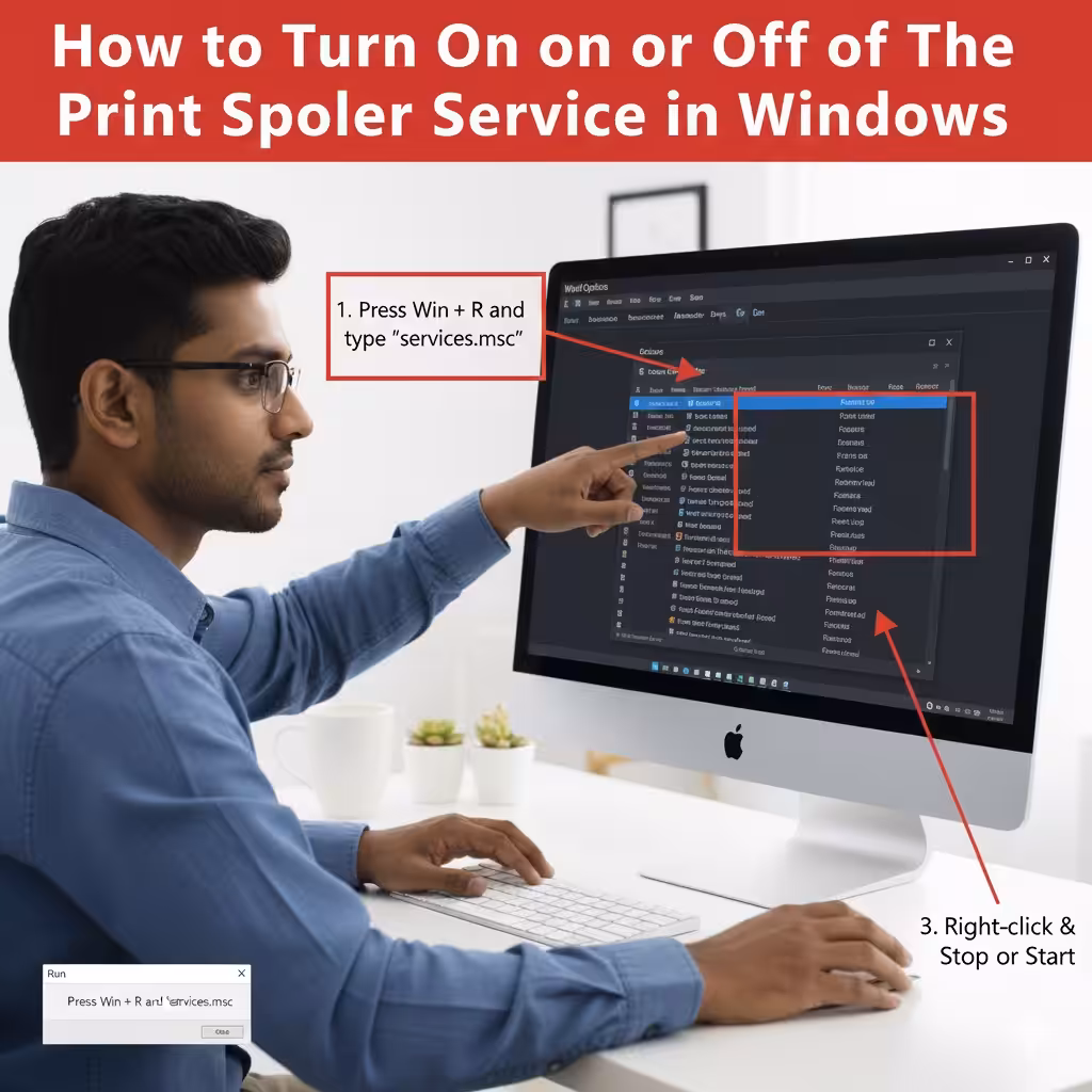 How to Turn On or Turn Off the Print Spooler Service in Windows - 2025 4 Print Spooler Service