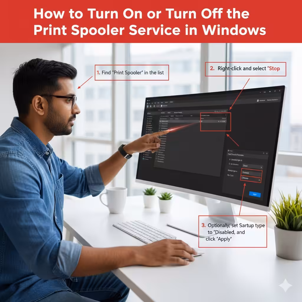 How to Turn On or Turn Off the Print Spooler Service in Windows - 2025 5 Print Spooler Service2
