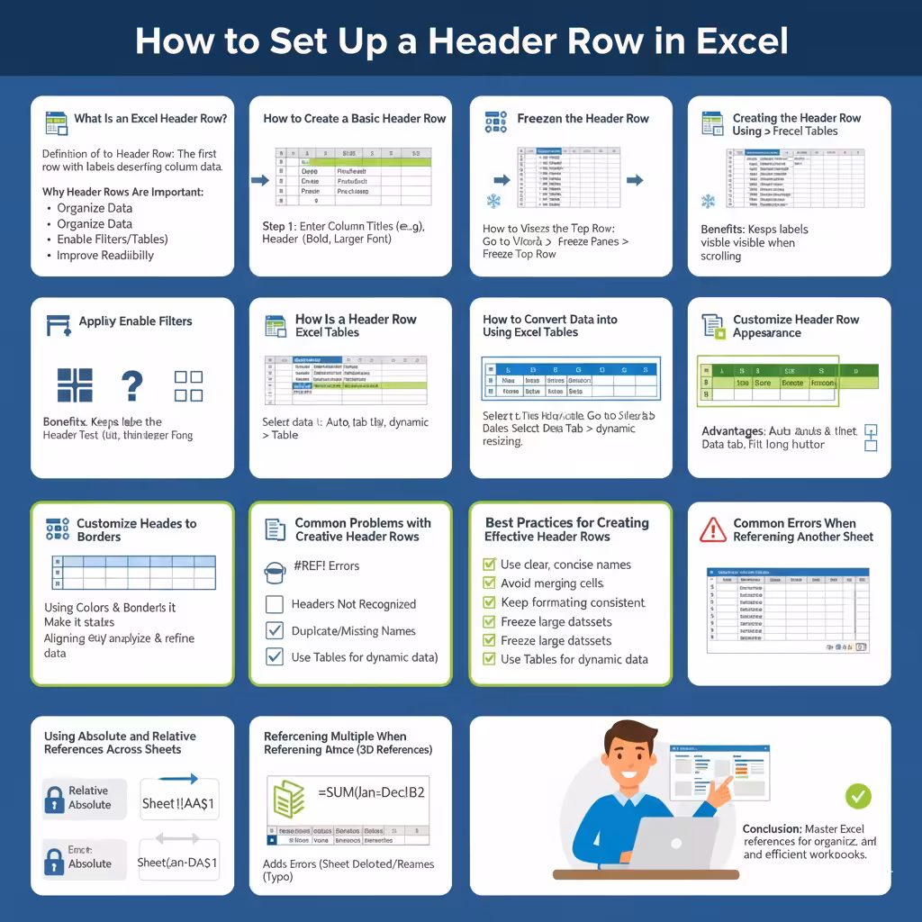 How to Set Up a Header Row in Excel - 2025 4 Set Up a Header Row2