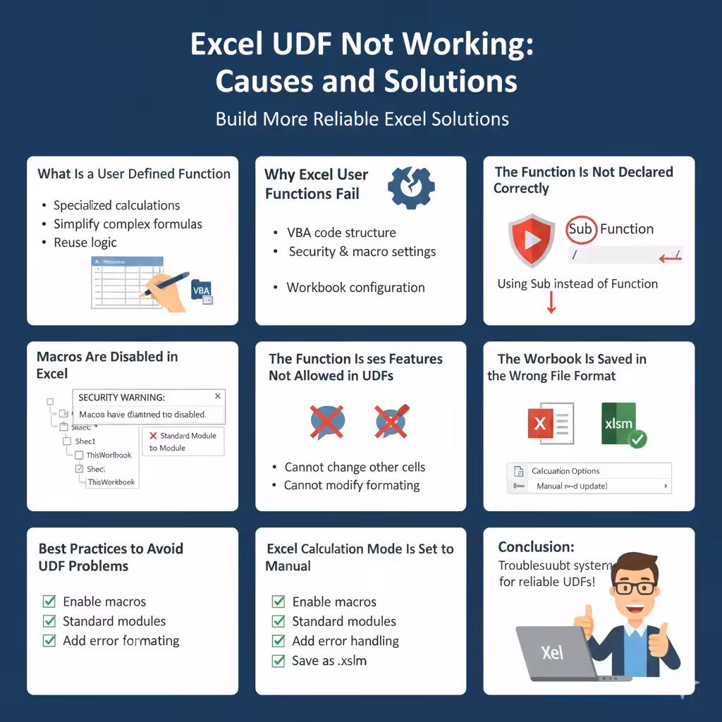 Excel UDF Not Working: Causes and Solutions - 2025 5 Excel UDF Not Working2