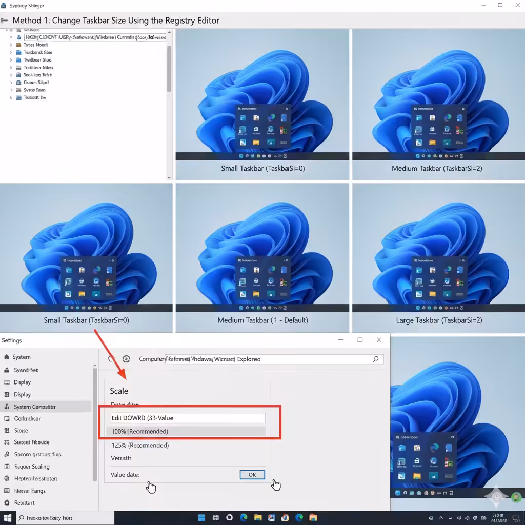 Ways to Modify Taskbar Size in Windows 11 5 Modify Taskbar Size2