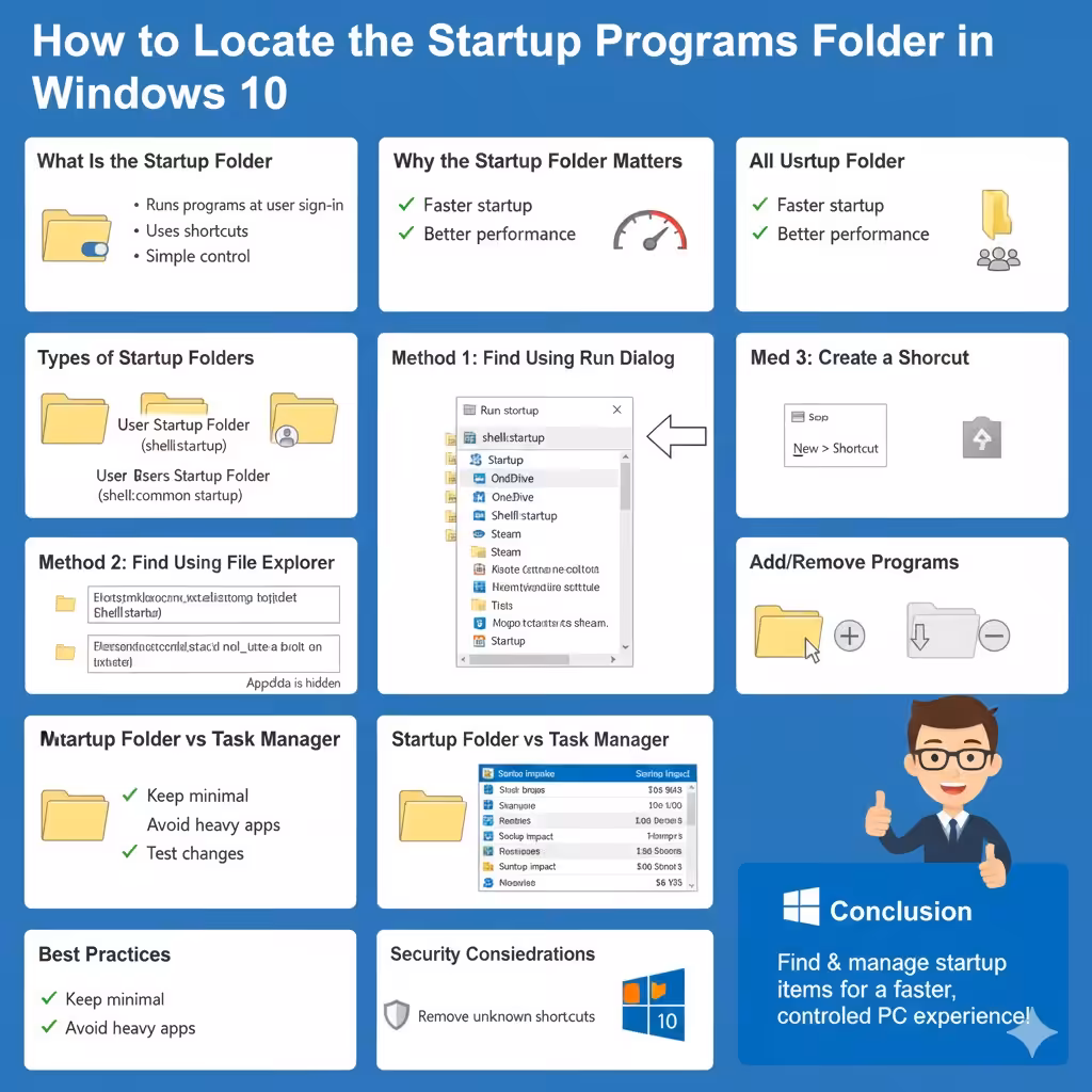 How to Locate the Startup Programs Folder in Windows 10 7 Startup Programs Folder