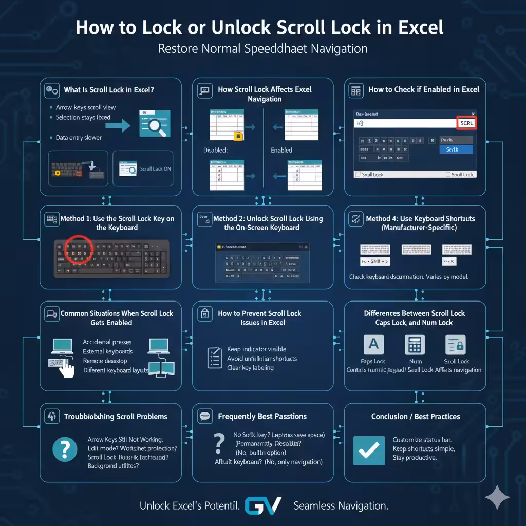 How to Lock or Unlock Scroll Lock in Excel - 2026 5 Unlock Scroll Lock2