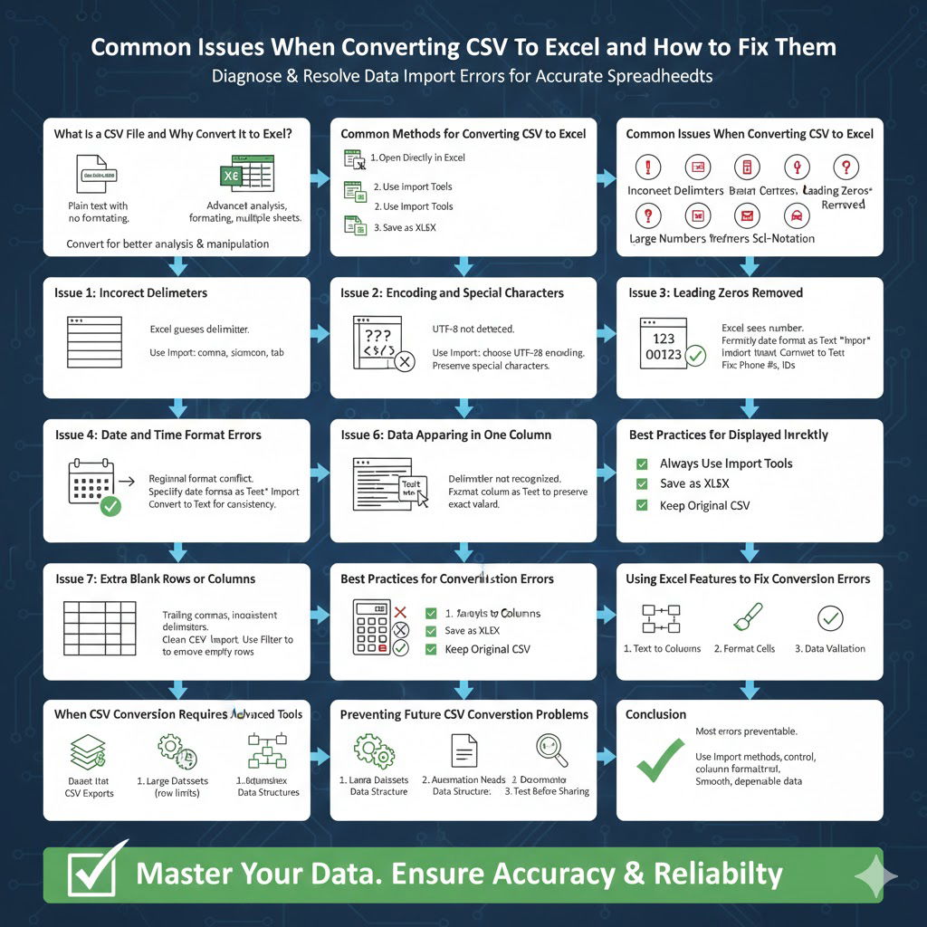 Common Issues When Converting CSV Files to Excel and How to Fix Them - 2026 4 Converting CSV Files
